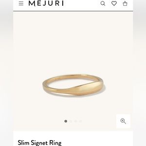 Mejuri slim signet ring size 3.